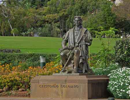 statue de Christophe Colomb parc Santa CatarinaFunchal  Madere