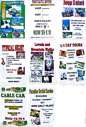affiches d'offres de visites à Funchal