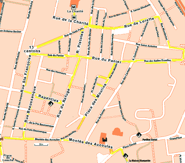 carte du quartier du Panier à Marseille