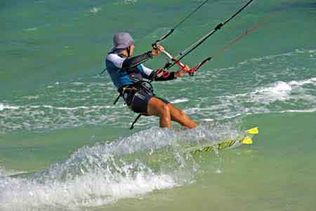 pointe sud ouest de l'ile Maurice - surf et kite