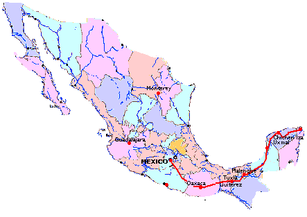 carte du mexique