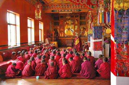  monastère tibétain de Kopan à Bodnath Nepal