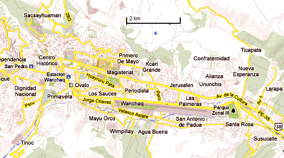 carte de Cuzco 
