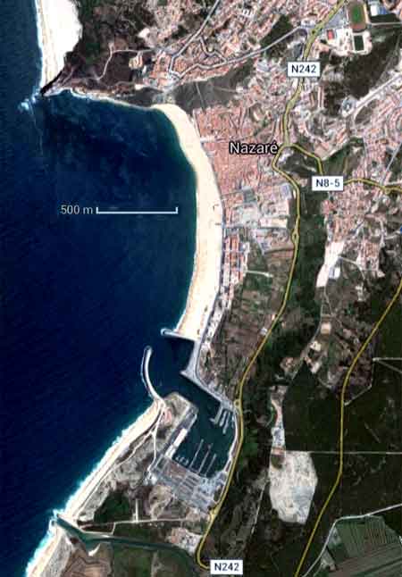 nazaré carte du portugal