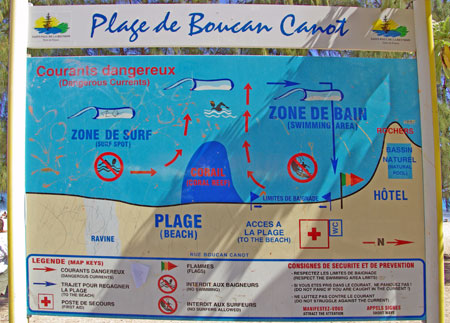 boucan canot la plage