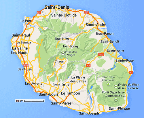 carte de la reunion