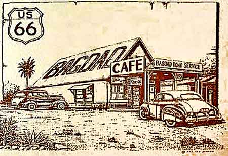 bagdad café Route 66 desert de Mojave Californie