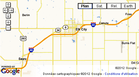 carte de ELk City route 66