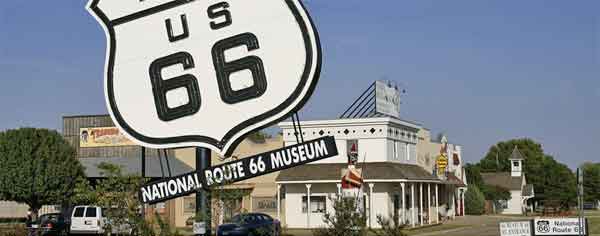 panneau du musée de la route 66 à Elk City