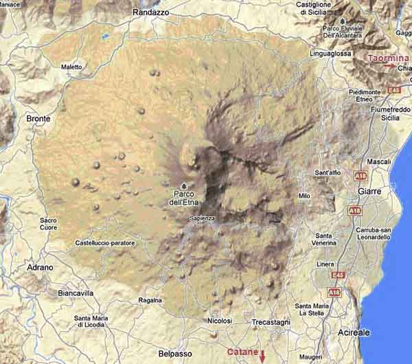 sicile etna carte