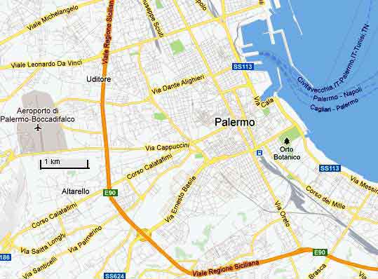 palerme carte