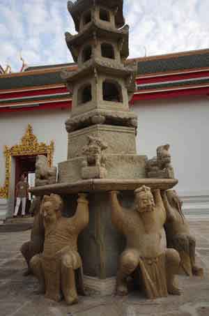 Thaïlande - Bangkok  Wat Suthat temple de la balançoire géante