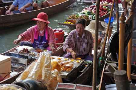 Thailande Damnoen Saduak : jardin flottant