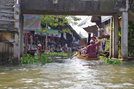 Thailande Damnoen Saduak : jardin flottant