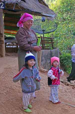 Tha&iuml;lande Chiang Ra&iuml;  Village de la minorit&eacute; Akha