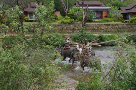 Thailande Mae Sa ballade a dos d'&eacute;l&eacute;phant