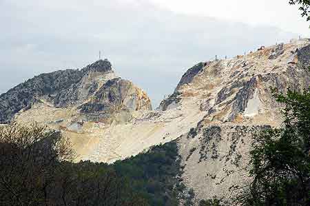 carrières de marbre de Carrare Toscane Italie