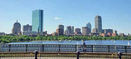 vue de Boston avec la Charles river
