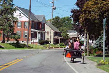 Strasburg amish Pennsylvanie train town usa  