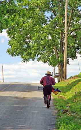 amish en trotinette Pennsylvania comt de Lancaster