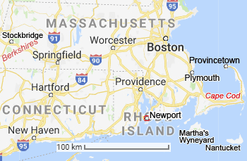 carte du massachusset et environs