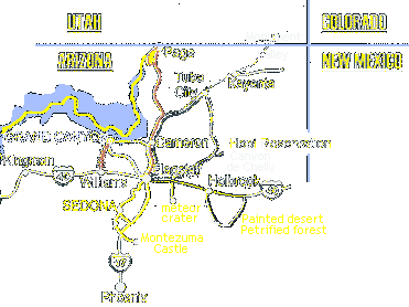 carte de l'arizona