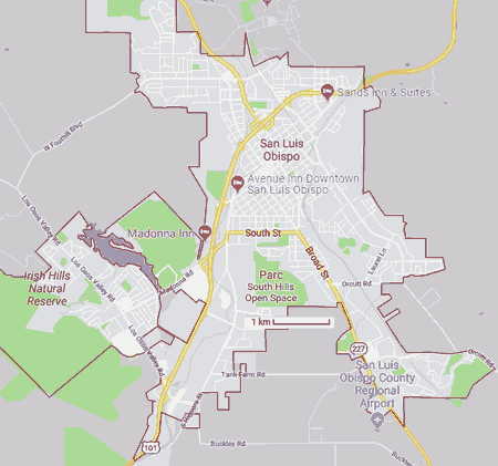 carte de San Luis Obispo