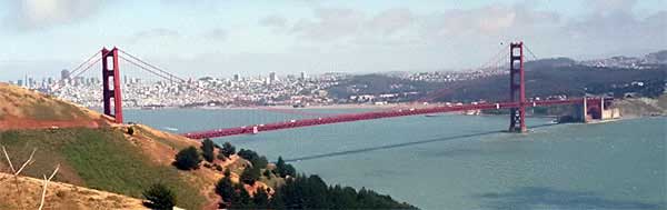 le golden gate vu de l'autre cote