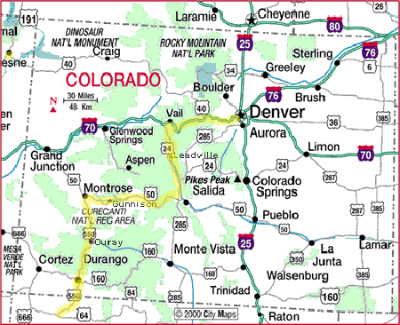 carte du Colorado