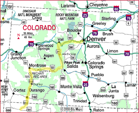 colorado carte états unis