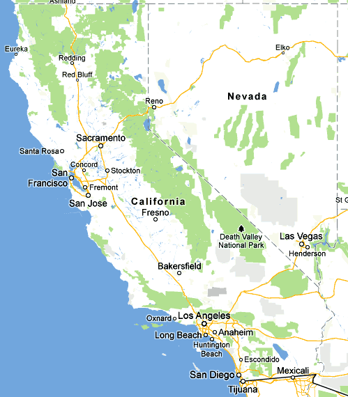 californie carte