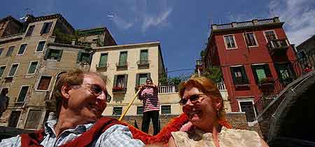 Gondole  les canaux Venise, Italie 