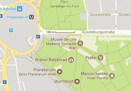 carte du Prater de Vienne