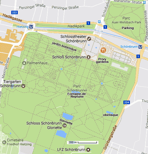Carte de Schonbrunn