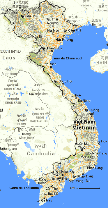 carte du Vietnam