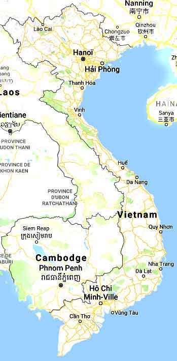 carte du Vietnam